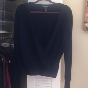 Vintage 100% Cashmere Faux Wrap Sweater
